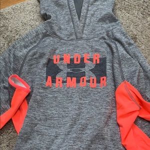 Grey and hot pink hoodie size xl under armour